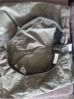 Olive Green Utility Skirt with Webbing Belt